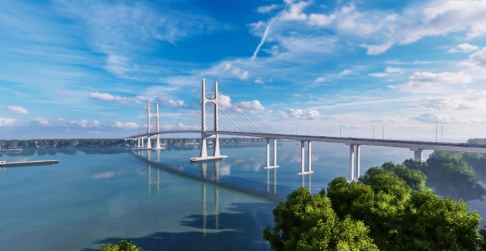 Cầu Rạch Miễu 2 Tổng Vốn Đầu Tư 5.200 Tỷ Đồng, Vượt Sông Tiền, Nối Tiền Giang Với Bến Tre Được Khởi Công Tháng 3/2022, Dự Kiến Hoàn Thành Sau 3 Năm - Ảnh: Vne